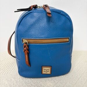 Dooney & Bourke Pebble Leather Ronnie Backpack Jeans Blue Mini Bag